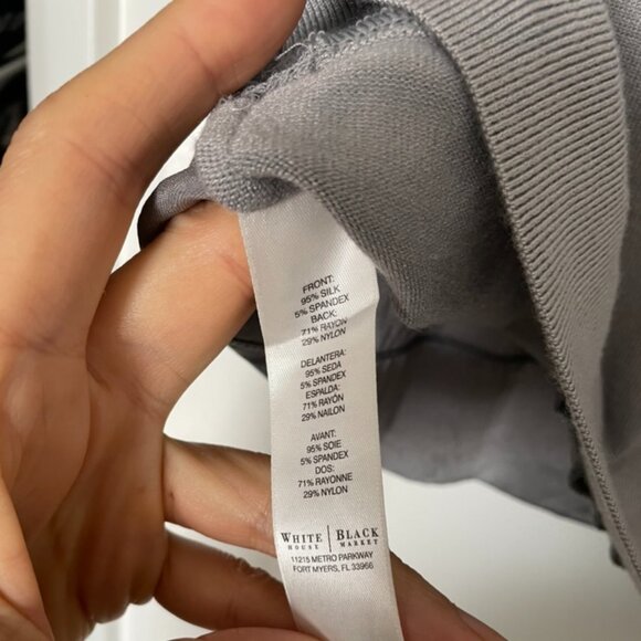 WHBM Silk Stretch Dolman style top S - Picture 4 of 8